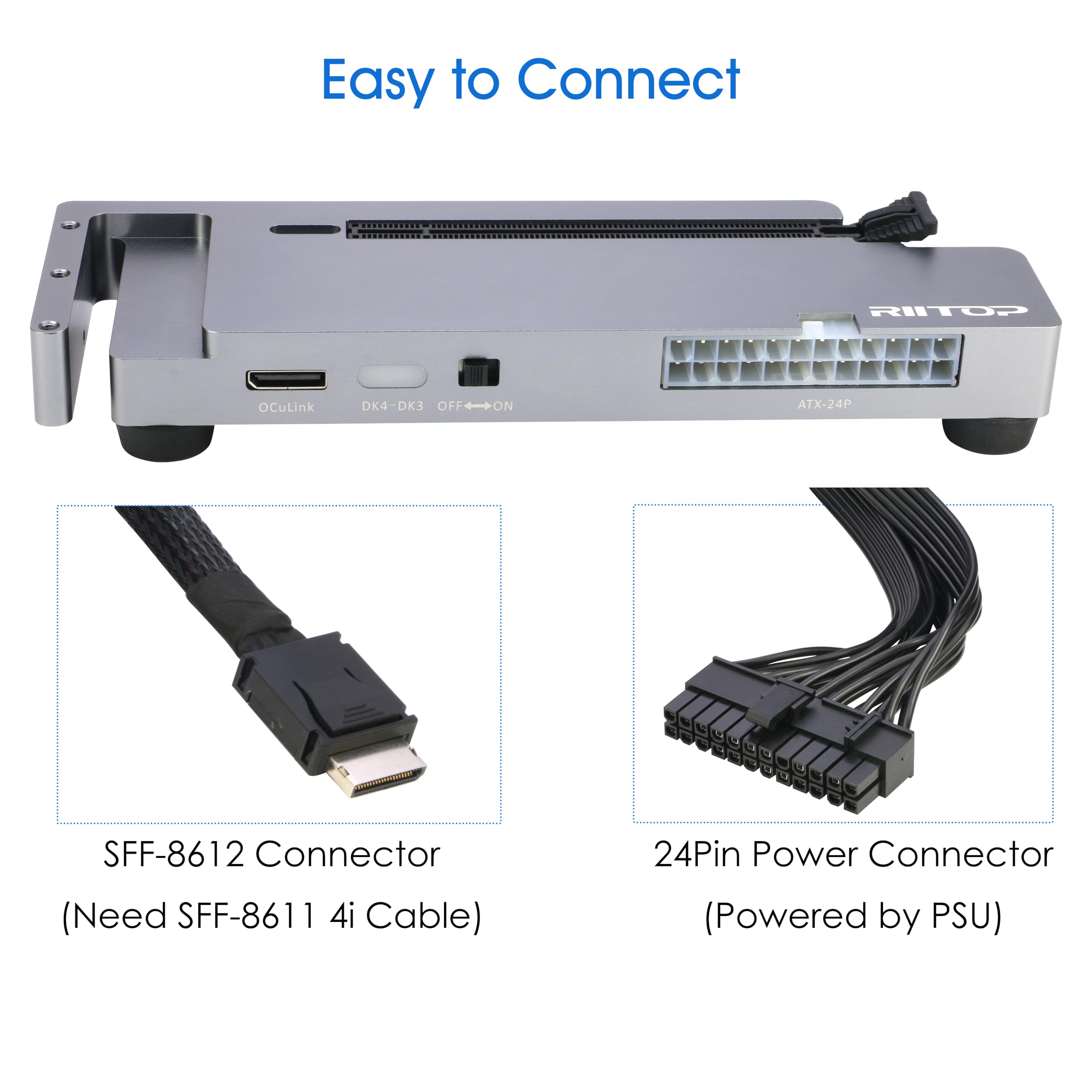 Amazon.co.jp: RIITOP OCuLink eGPUドック 64Gpbs Oculink SFF-8612 外